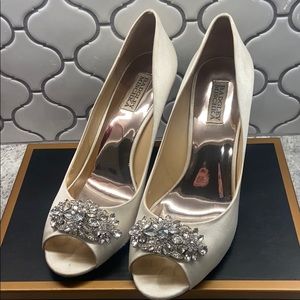 Badgley Mischka Peep Toe Evening Wedges